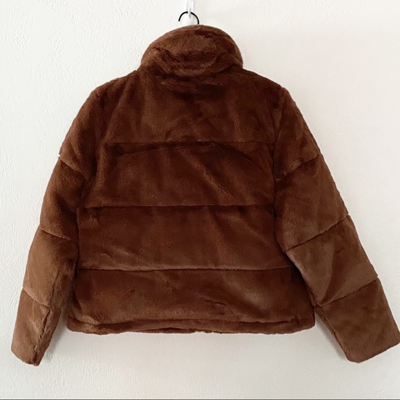 NWT Abercrombie Fitch Faux Fur Mini Puffer SZ XL - Picture 6 of 10